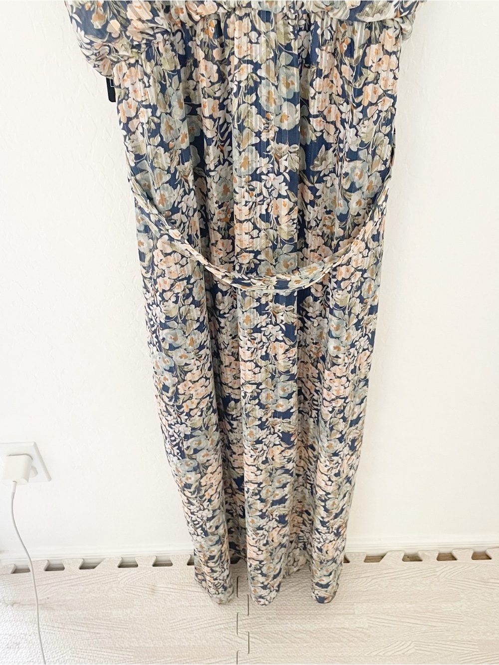 MSK pleated floral blouson halter maxi dress NWT size XL - Picture 7 of 7